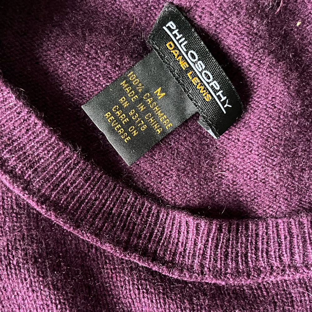 Philosophy Dane Lewis 100% cashmere crewneck essential sweater size M - Picture 9 of 9